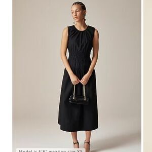 J. Crew Black Midi Dress
